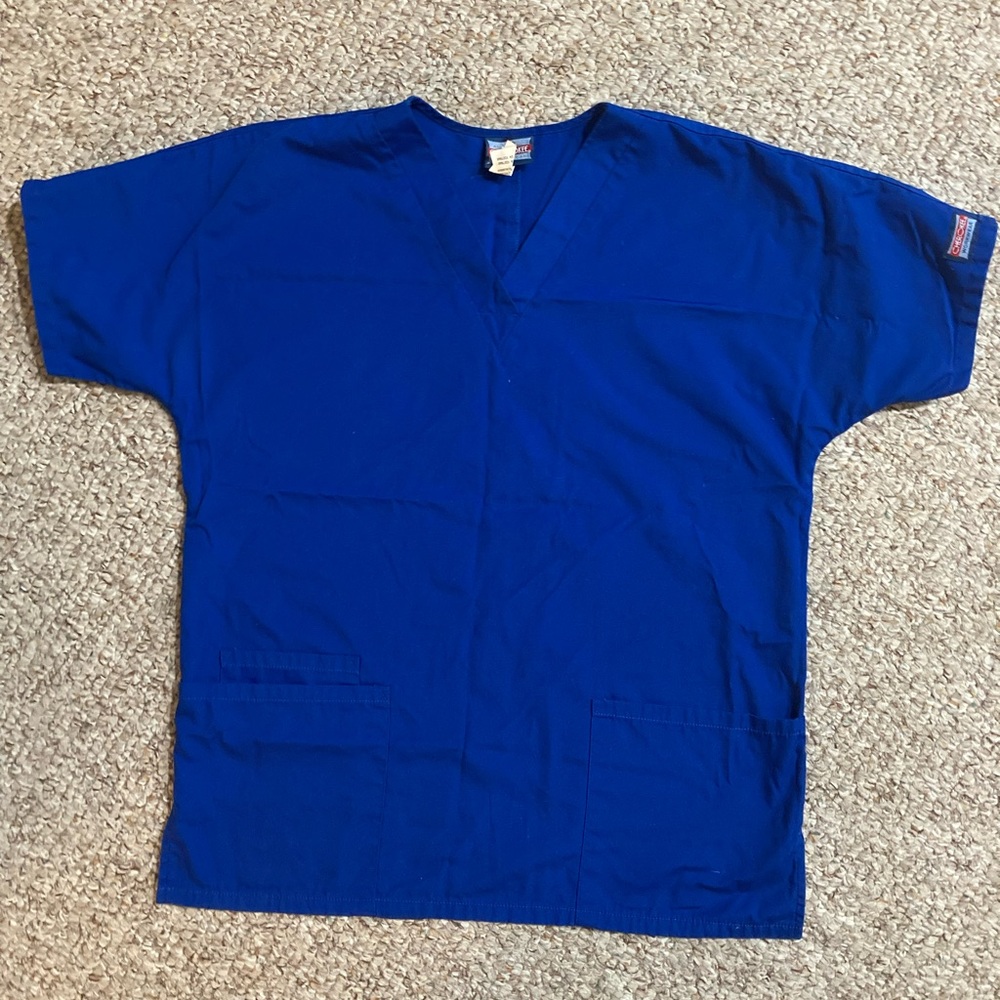 Blue Cherokee Scrub Top